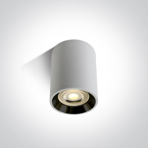 One Light 12105AL/W/B WHITE GU10 10W BLACK REFLECTOR
