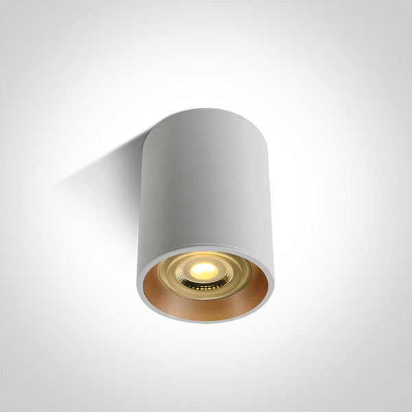 One Light 12105AL/W/BS WHITE GU10 10W BRASS REFLECTOR DARK LIGHT