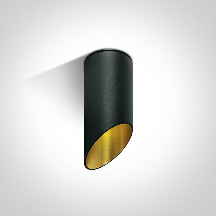 One Light 12105E1/B/GL BLACK CYLINDER MR16 GU10 10w 150mm DARK LIGHT