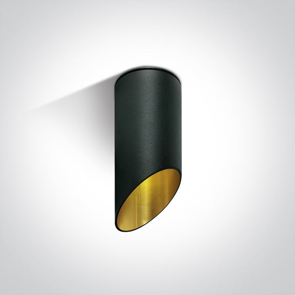 One Light 12105E1/B/GL BLACK CYLINDER MR16 GU10 10w 150mm DARK LIGHT