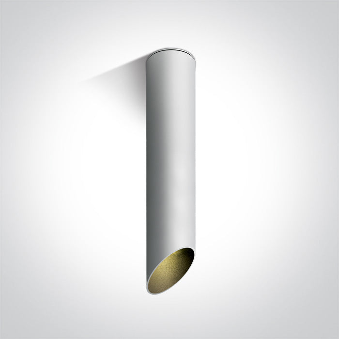 One Light 12105E2/W/B WHITE CYLINDER MR16 GU10 10w 300mm DARK LIGHT