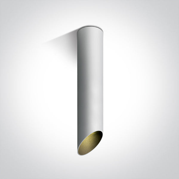 One Light 12105E2/W/B WHITE CYLINDER MR16 GU10 10w 300mm DARK LIGHT