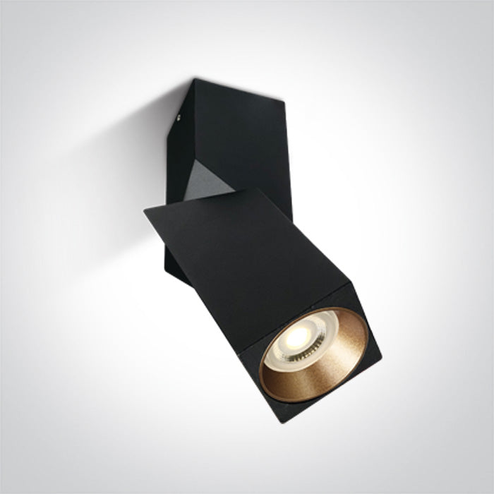 One Light 12105E6/B BLACK GU10 10w DARK LIGHT