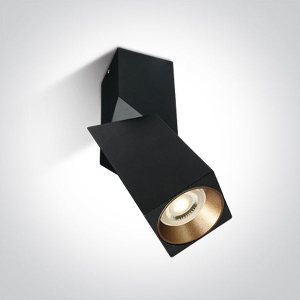 One Light 12105E6/B BLACK GU10 10w DARK LIGHT