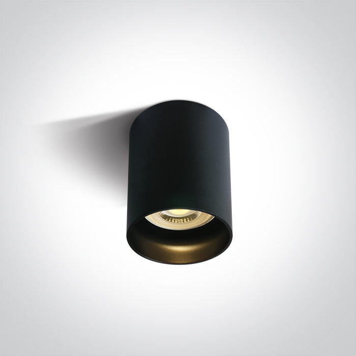 One Light 12105N/B/B BLACK GU10 10W DARK LIGHT ROUND