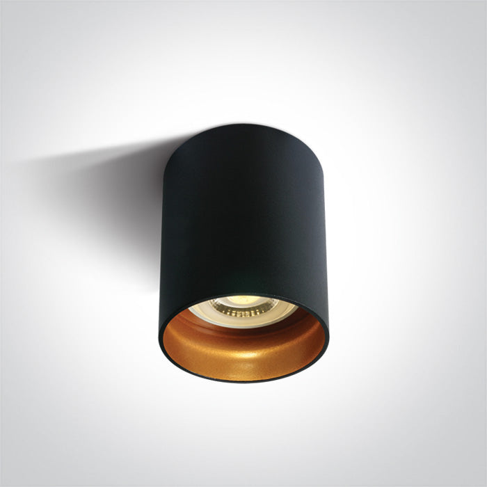 One Light 12105N/B BLACK GU10 10W DARK LIGHT ROUND