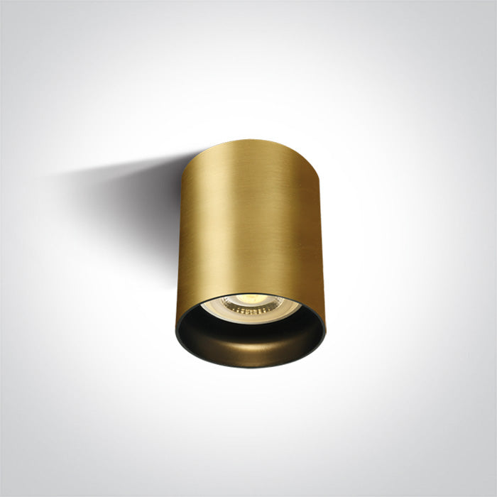 One Light 12105N/BBS BRUSHED BRASS GU10 10W DARK LIGHT ROUND