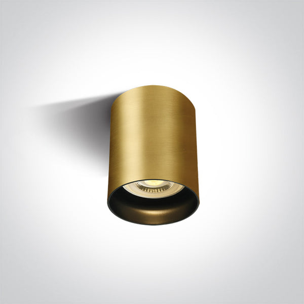 One Light 12105N/BBS BRUSHED BRASS GU10 10W DARK LIGHT ROUND