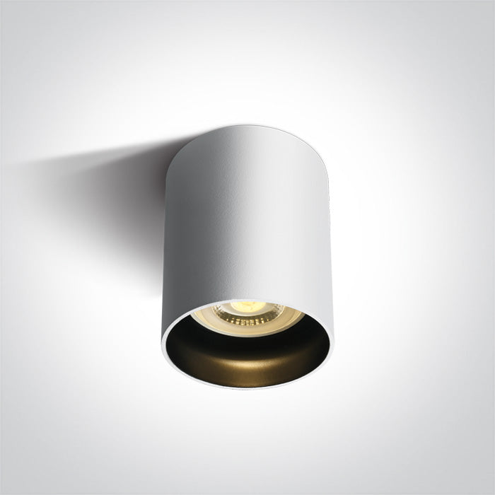 One Light 12105N/W WHITE GU10 10W DARK LIGHT ROUND