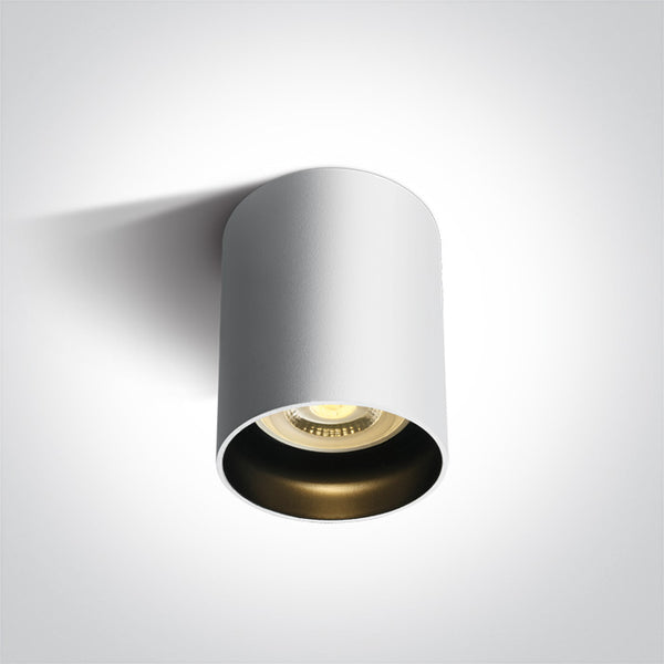 One Light 12105N/W WHITE GU10 10W DARK LIGHT ROUND