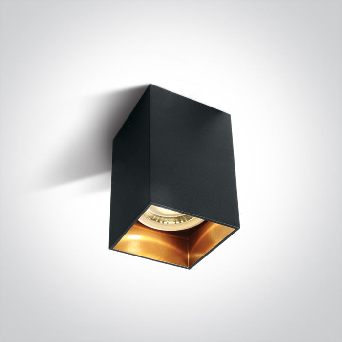 One Light 12105NA/B BLACK GU10 10W DARK LIGHT SQUARE