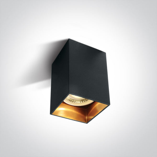 One Light 12105NA/B BLACK GU10 10W DARK LIGHT SQUARE