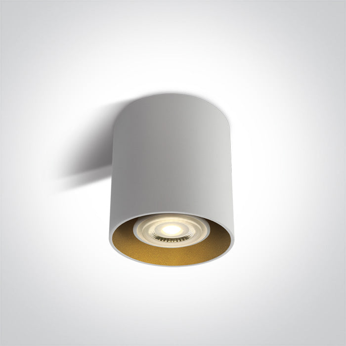 One Light 12105T/W WHITE GU10 10W ROUND 100-240V