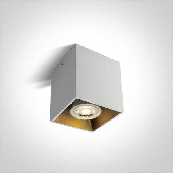 One Light 12105TA/W WHITE GU10 10W SQUARE 100-240V