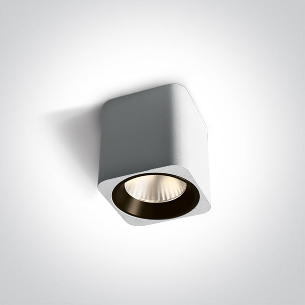 One Light 12107KA/W/W WHITE LED 7W WW 35deg 230V SQUARE