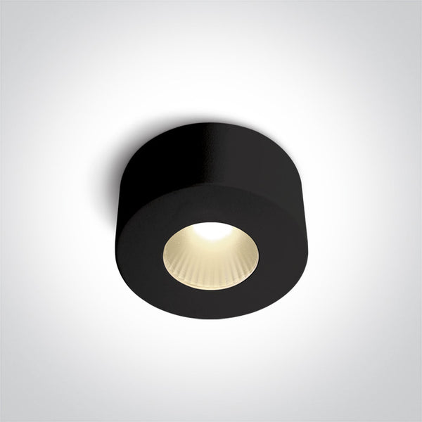 One Light 12107V/B/W BLACK LED 7W WW 40deg 230V DIMMABLE