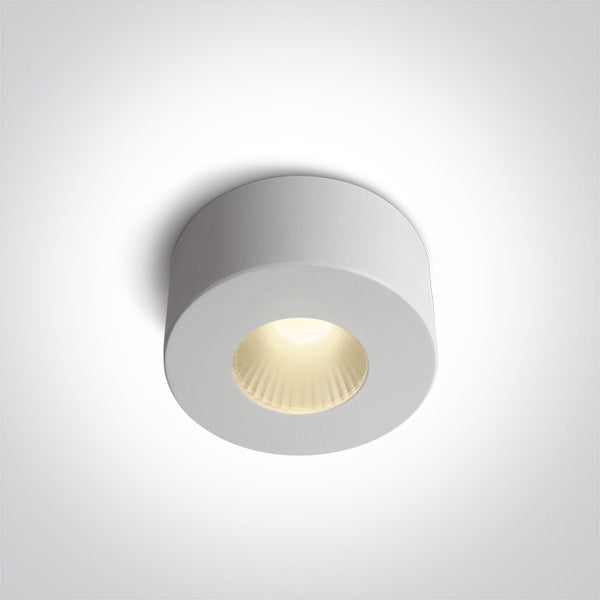 One Light 12107V/W/W WHITE LED 7W WW 40deg 230V ROUND DIMMABLE