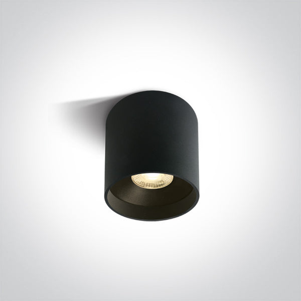 One Light 12108C/B/W BLACK LED 8W WW IP20 38deg 230V