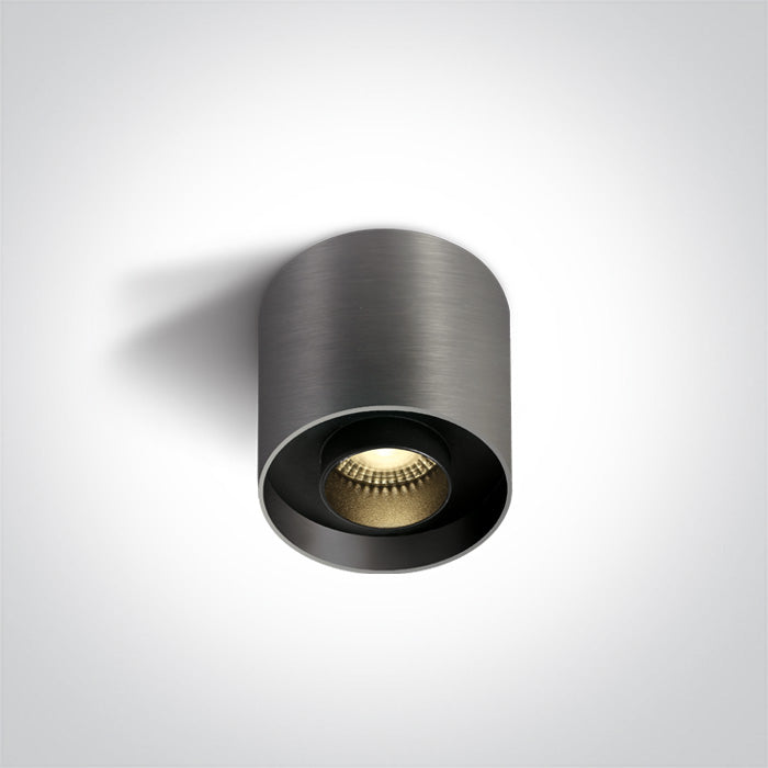 One Light 12108D/MG/W METAL GREY LED 8W WW IP20 230V DARK LIGHT