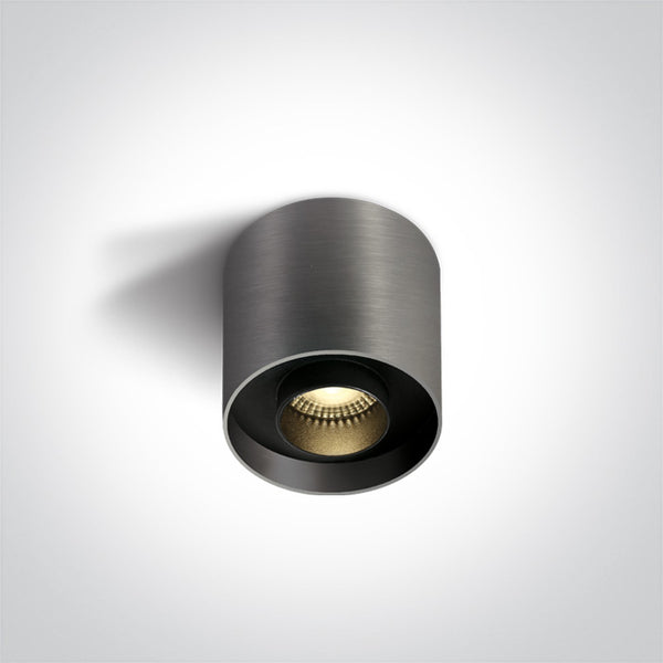One Light 12108D/MG/W METAL GREY LED 8W WW IP20 230V DARK LIGHT