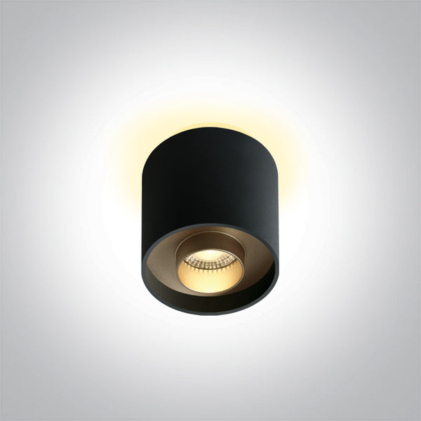 One Light 12108DB/B/W BLACK BACKLIT LED 8W WW IP20 230V DARK LIGHT