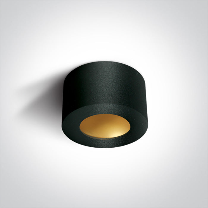 One Light 12108FD/B/BS BLACK CYLINDER LED 8W WW 230V DARK LIGHT