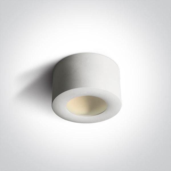 One Light 12108FD/W/W WHITE CYLINDER LED 8W WW 230V DARK LIGHT