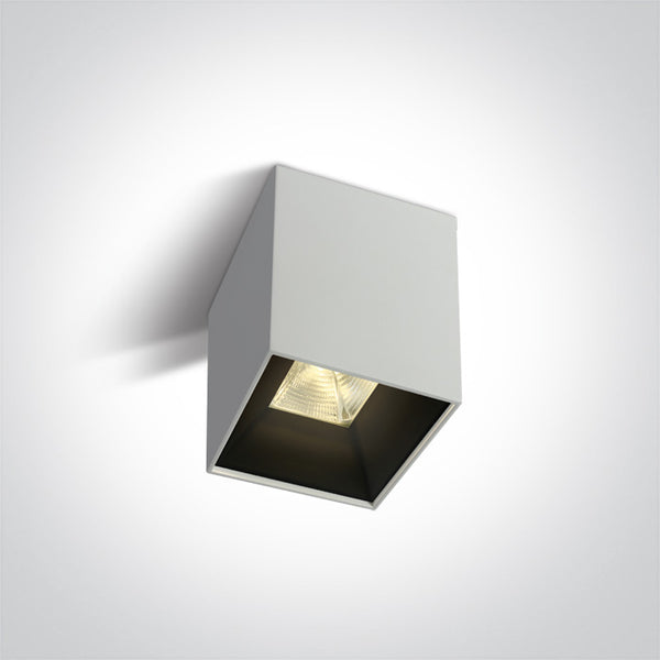 One Light 12110HA/W/W WHITE LED 10w WW IP20 60deg 230V SQUARE DARK LIGHT
