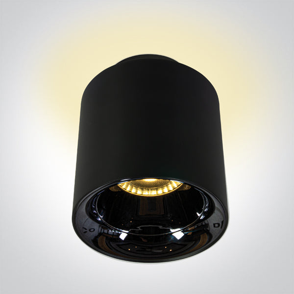 One Light 12112A/B/W BLACK 10W+2W WW IP20 60deg 230V DARK LIGHT