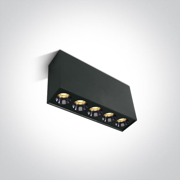 One Light 12112H/B/W BLACK LED 12W WW IP20 38deg 230V DARK LIGHT