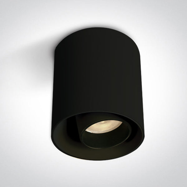 One Light 12112T/B/W BLACK 12W WW IP20 36deg ADJUSTABLE 230V DARK LIGHT