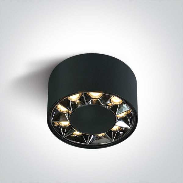 One Light 12112X/B/W BLACK LED 12W WW IP20 38deg 230V DARK LIGHT