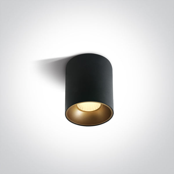 One Light 12112Z/B/W BLACK LED 12W WW IP20 45deg 230V DARK LIGHT