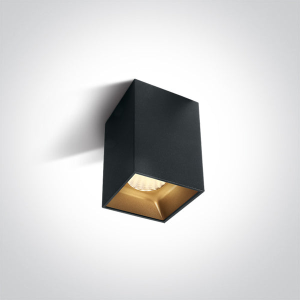 One Light 12112ZA/B/W BLACK LED 12W IP20 45deg 230V DARK LIGHT