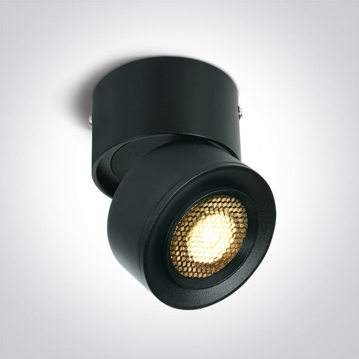 One Light 12115G/B/W BLACK COB 15W WW 15-45deg 230V HONEYCOMB