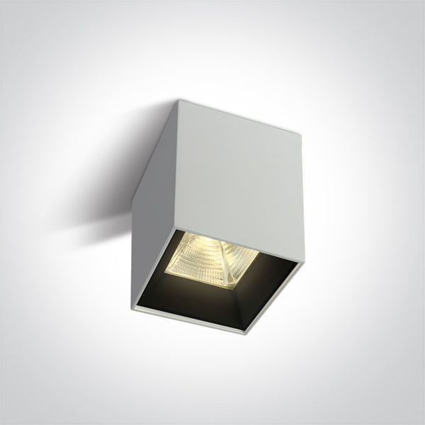 One Light 12115HA/W/W WHITE LED 15w WW IP20 60deg 230V SQUARE DARK LIGHT