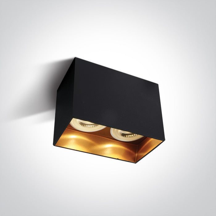 One Light 12205NA/B BLACK GU10 2x10W DARK LIGHT