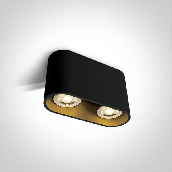 One Light 12205T/B BLACK GU10 2x10W 100-240V