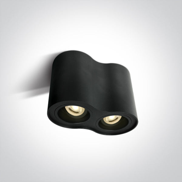 One Light 12205Y/B BLACK GU10 2x10W ADJUSTABLE 100-240V