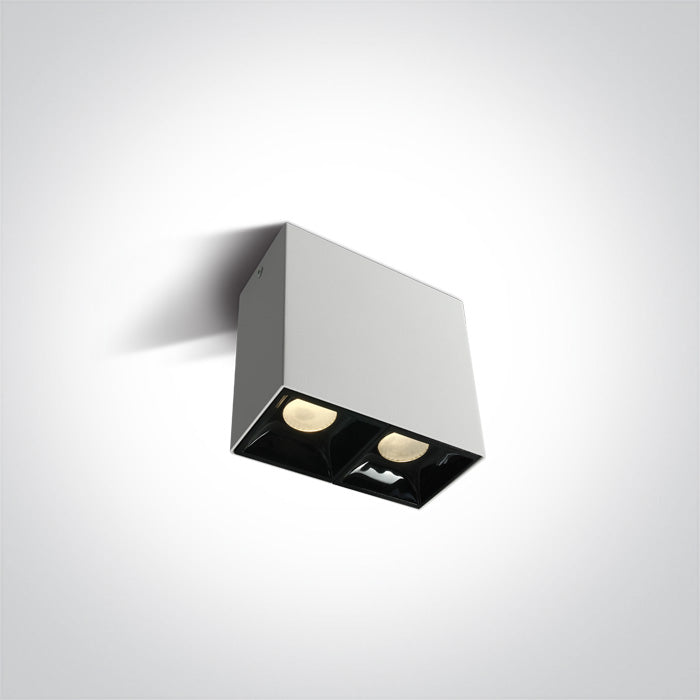 One Light 12207B/W/W WHITE LED 2x7W WW 36deg IP20 100-240V