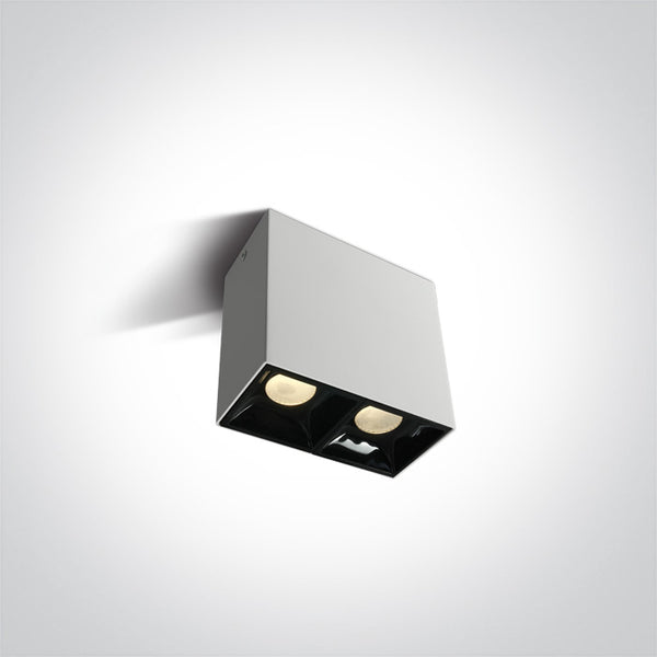One Light 12207B/W/W WHITE LED 2x7W WW 36deg IP20 100-240V