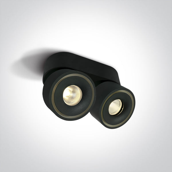 One Light 12208LA/B/W BLACK COB LED 2x8W WW IP20 230V
