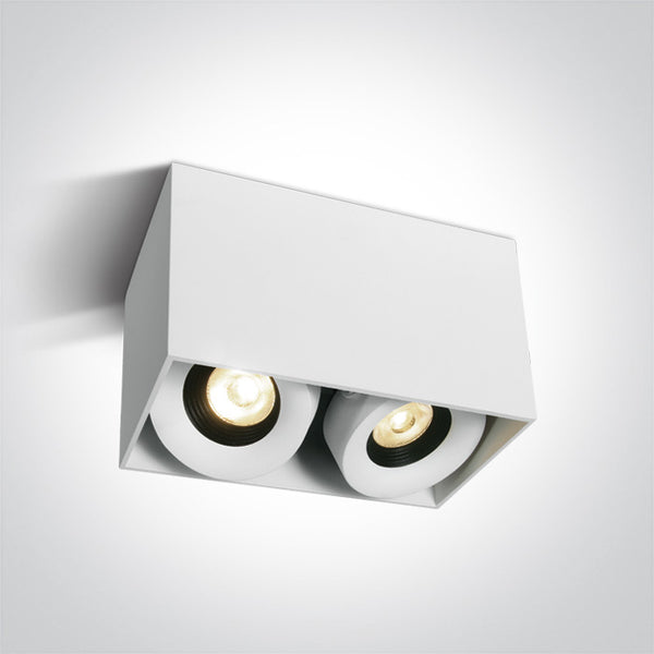 One Light 12208XA/W/W WHITE LED 2X8W WW 36deg IP20 100-240V