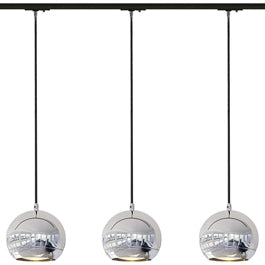 SLV 143620TK3 Light Eye ES111 Pendant 75W 3 Light Track Kit Chrome & Black