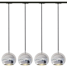 SLV 143620TK4 Light Eye ES111 Pendant 75W 4 Light Track Kit Chrome & Black
