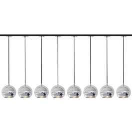 SLV 143620TK8 Light Eye ES111 Pendant 75W 8 Light Track Kit Chrome & Black