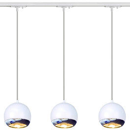 SLV 143621TK3 Light Eye ES111 Pendant 75W 3 Light Track Kit Chrome & White