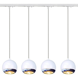 SLV 143621TK4 Light Eye ES111 Pendant 75W 4 Light Track Kit Chrome & White