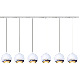 SLV 143621TK6 Light Eye ES111 Pendant 75W 6 Light Track Kit Chrome & White