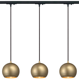 SLV 143623TK3 Light Eye ES111 Pendant 75W 3 Light Track Kit Brass & Black